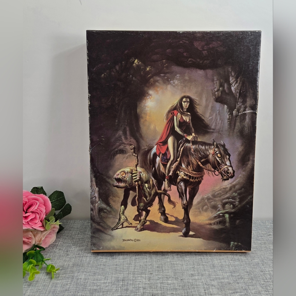 Rare Waddingtons Boris Vallejo Witch And Her Familiar 750 Pc‎ Jigsaw Puzzle 1986